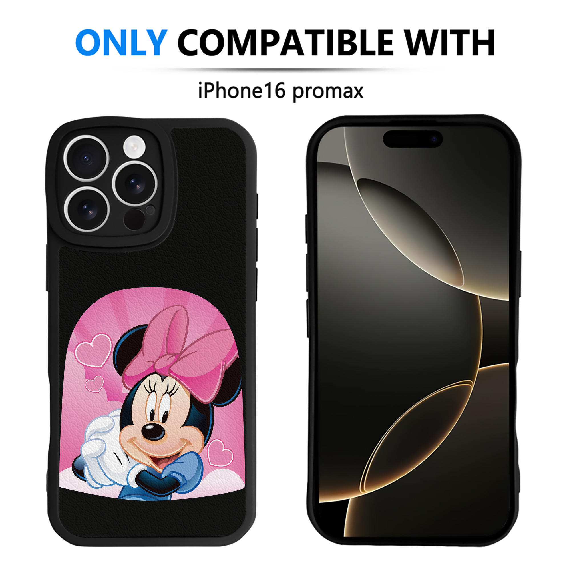 （画像用） ミッキーマウス Mickey Mouse 【iPhone 16シリーズ対応】シリコンスマホケース（レザー調） 材質：シリコン
